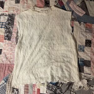 Beautiful Sheer Lined White Tank - Size Small House Of Harlow